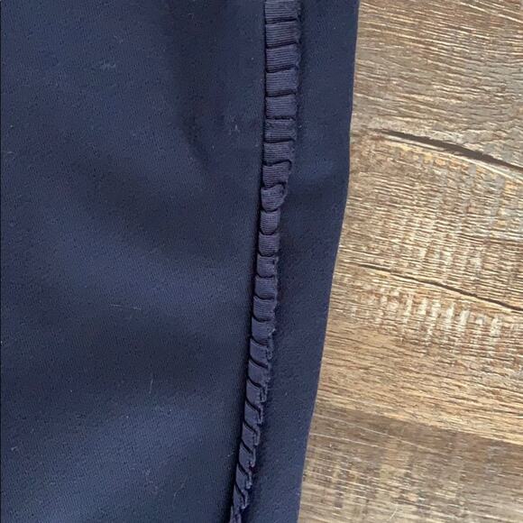 Navy Marisa Cropped Ankle Pencil Tuxedo Trousers - Picture 4 of 8